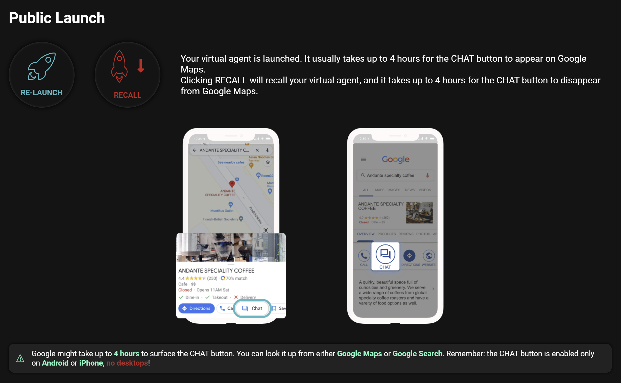 Near Me Messaging integrates Google Business Messages with the chat button on your Google Maps Profile.