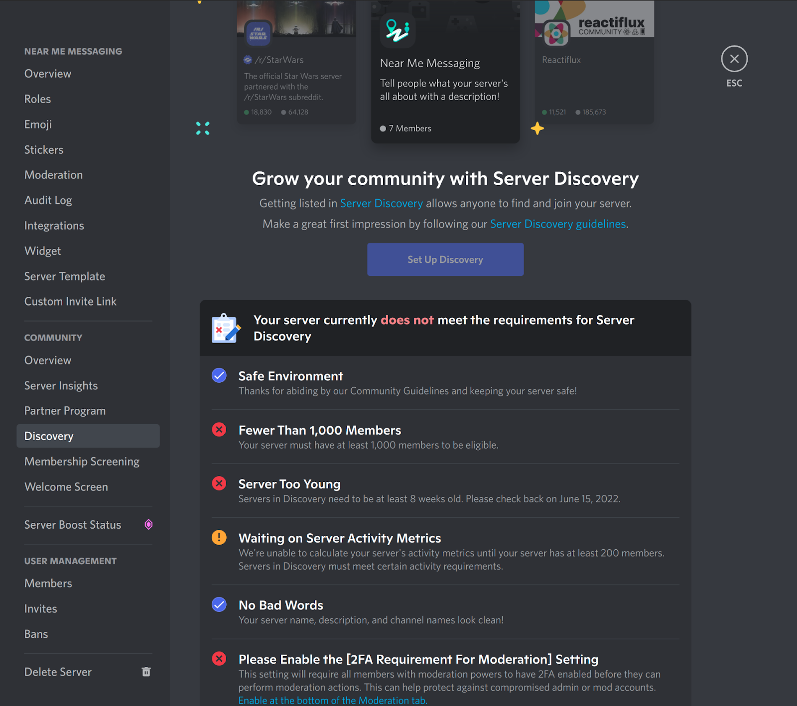 Server Discovery – Discord