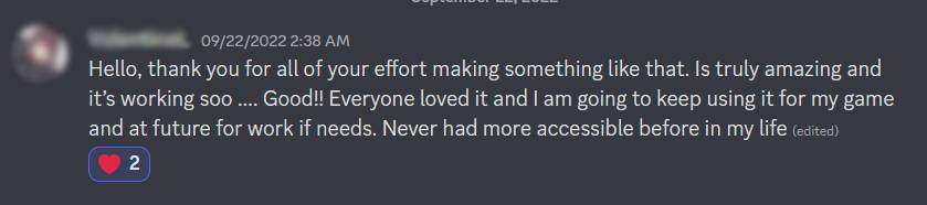 A SeaVoice user expresses thanks for making Discord voice channels more accessible.