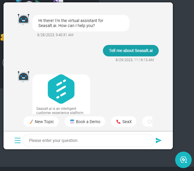 Seasalt.ai introduces generative AI chatbots on our website!
